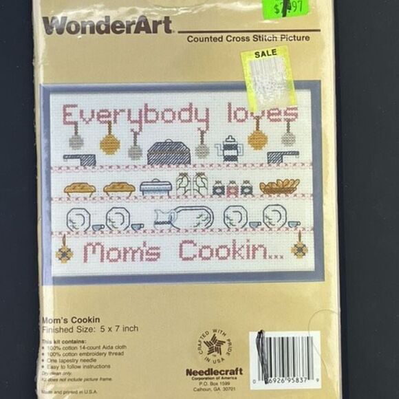 Vintage Wonder Art mom’s cooking cross stitch embroidery kit sealed - Picture 1 of 3